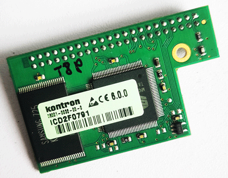 Kontron08001-0032-00-0       ETONET866       SFSML121        ICD2F0791      Fully IDE hardware- compatible fl ash disk which is directly pluggable on to a 2.5