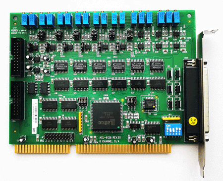 ACL-6126REV.B1   6CHANNEL DA    6-CH 12-Bit Analog Output Card