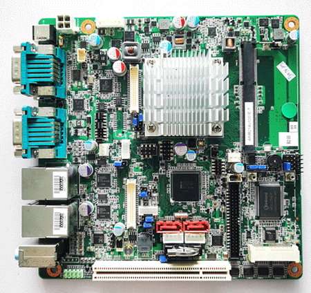 AIMB-214U-1201E-T   Intel® Atom™ N2600/D2550 Mini-ITX withCRT/HDMI/2 LVDS, 6 COM, and Dual LAN