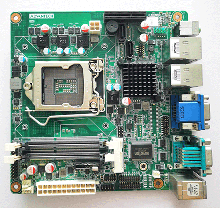 AIMB-281 REV A1    Intel® Core™ i7/i5/i3/Celeron LGA1155Mini-ITX with CRT/DVI/LVDS, 6 COM,Dual LAN, PCIe x4