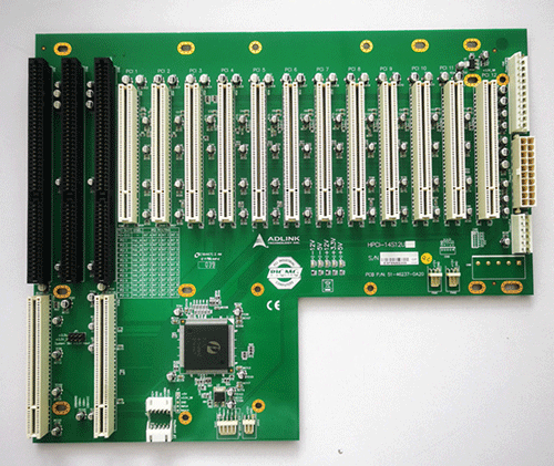 HPCI-14S12U       PCB:P/N:51-46237-OA20      S/N:E5F8NB3620    2 PICMG® CPU, 12 PCI™, 2 ISA插槽背板