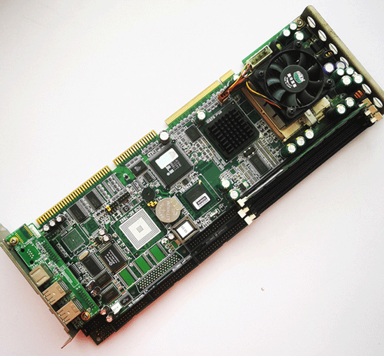 PCA-6180  REV  B1   1906618004      Full-size socket 370 Intel®Pentium® III / Celeron®processor basedPCI/ISA-bus CPU card