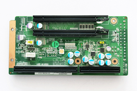 PCE-3B03A-00  REV   A1     19A63B0301-01    96963B0300E    研华PCE-3B03 是一款PICMG1.3半长SHB工控背板，3槽背板适用于紧凑型壁挂式机箱，支持一张CPU卡插槽。