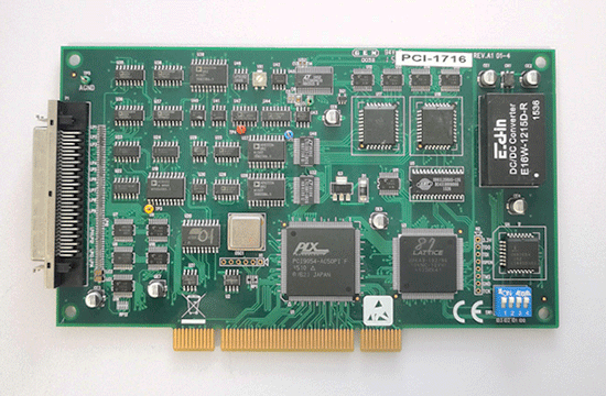 PCI-1716 REV A1 01-4     19C3171600-01    16-ch, 16-bit, 1 MS/s or 250 kS/sMultifunction PCI Card